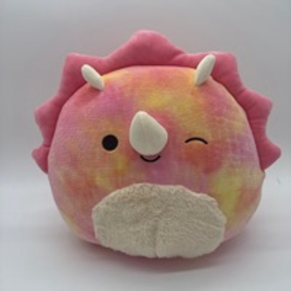 Squishmallows Trinity the Tie-Dye Triceratops 12”